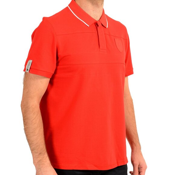 Scuderia Ferrari X Puma Men's Red Short Sleeve Polo Shirt - Picture 2 of 6